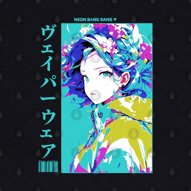 Vaporwave Anime Aesthetic Manga Girl Japanese Streetwear by Neon Bang Bang